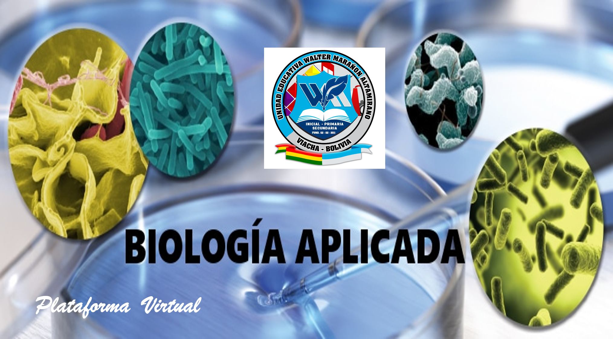 Portada principal de la plataforma de biología aplicada